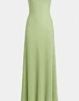 Vestido maxi elegante sin mangas con cintura caída