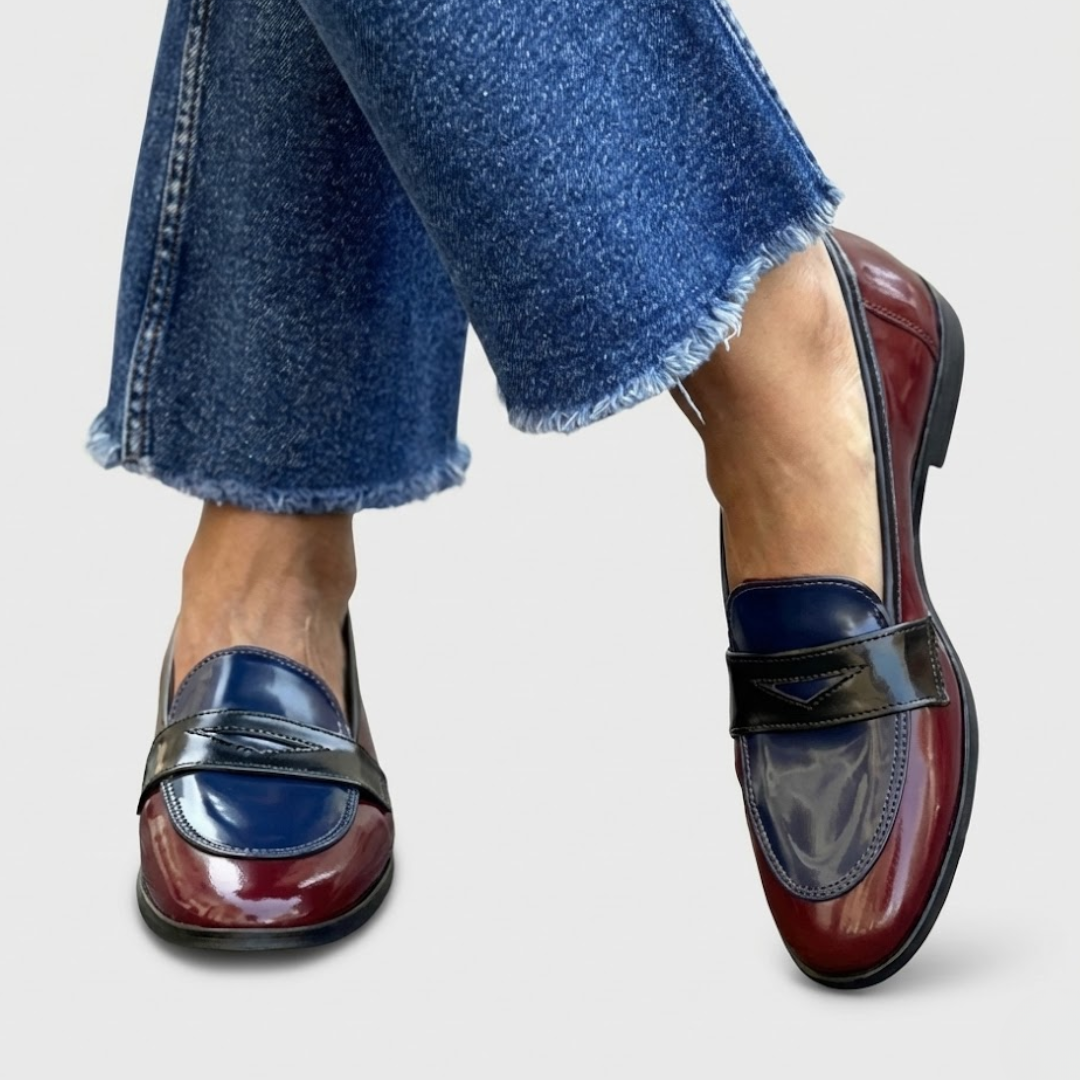 Claudia™ | Mocasines con Contraste