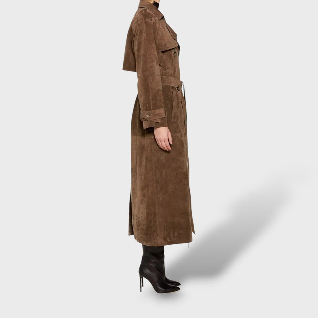 Gabardina Clásica de Ante para Mujer