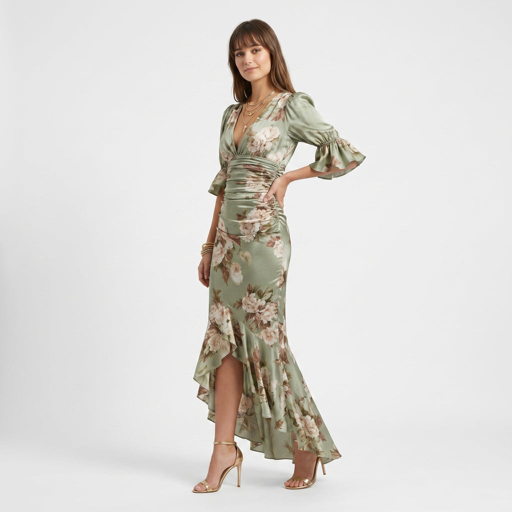 Anastasia | Vestido Largo con Estampado Floral