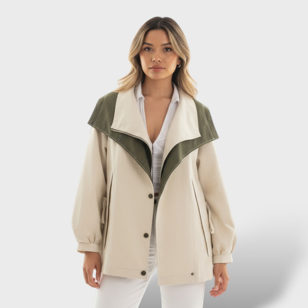 Gabardina Elegante de Algodón Resistente al Agua
