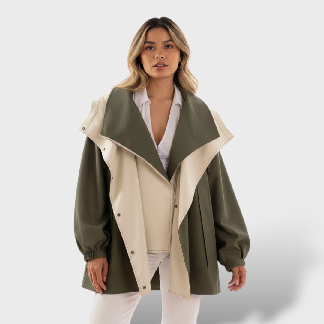 Gabardina Elegante de Algodón Resistente al Agua