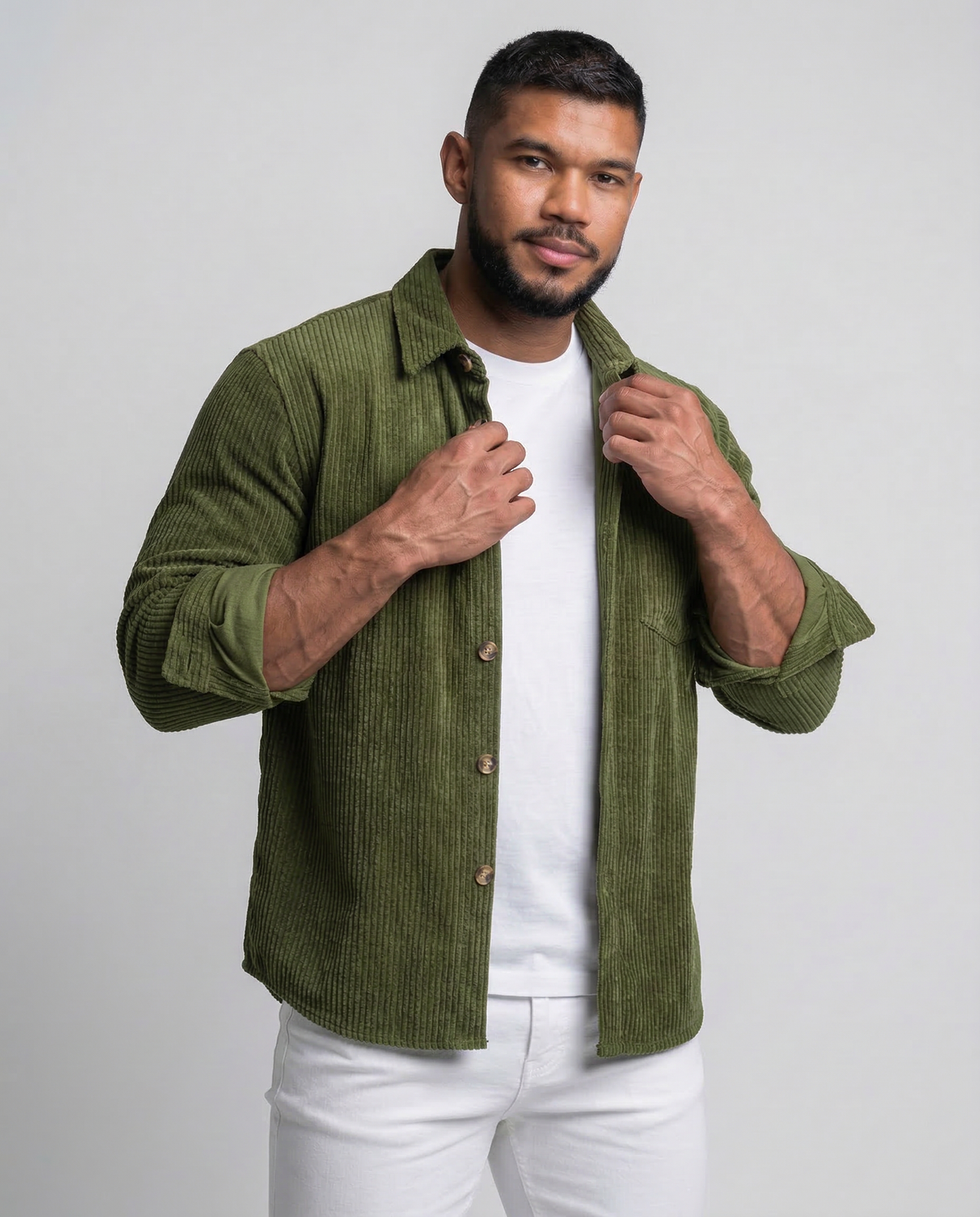 LONDON | Sobrecamisa de pana suave