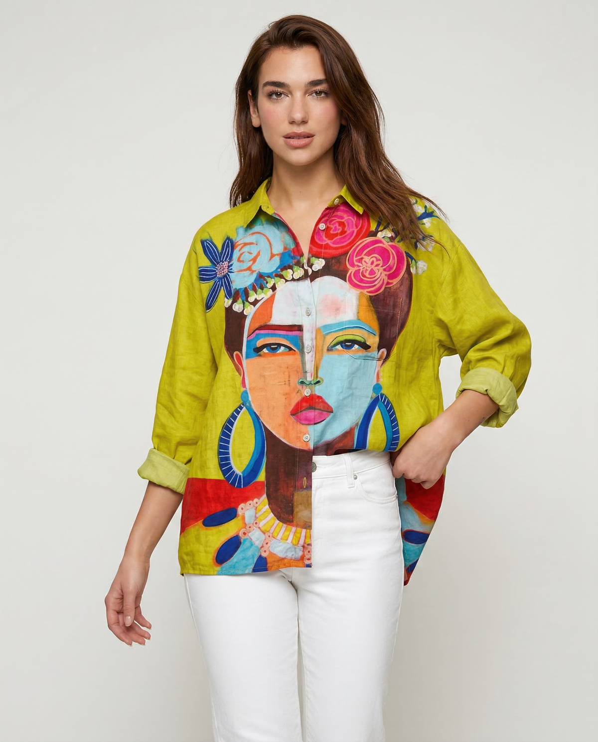 Margherita – Camisa de lino con estampado
