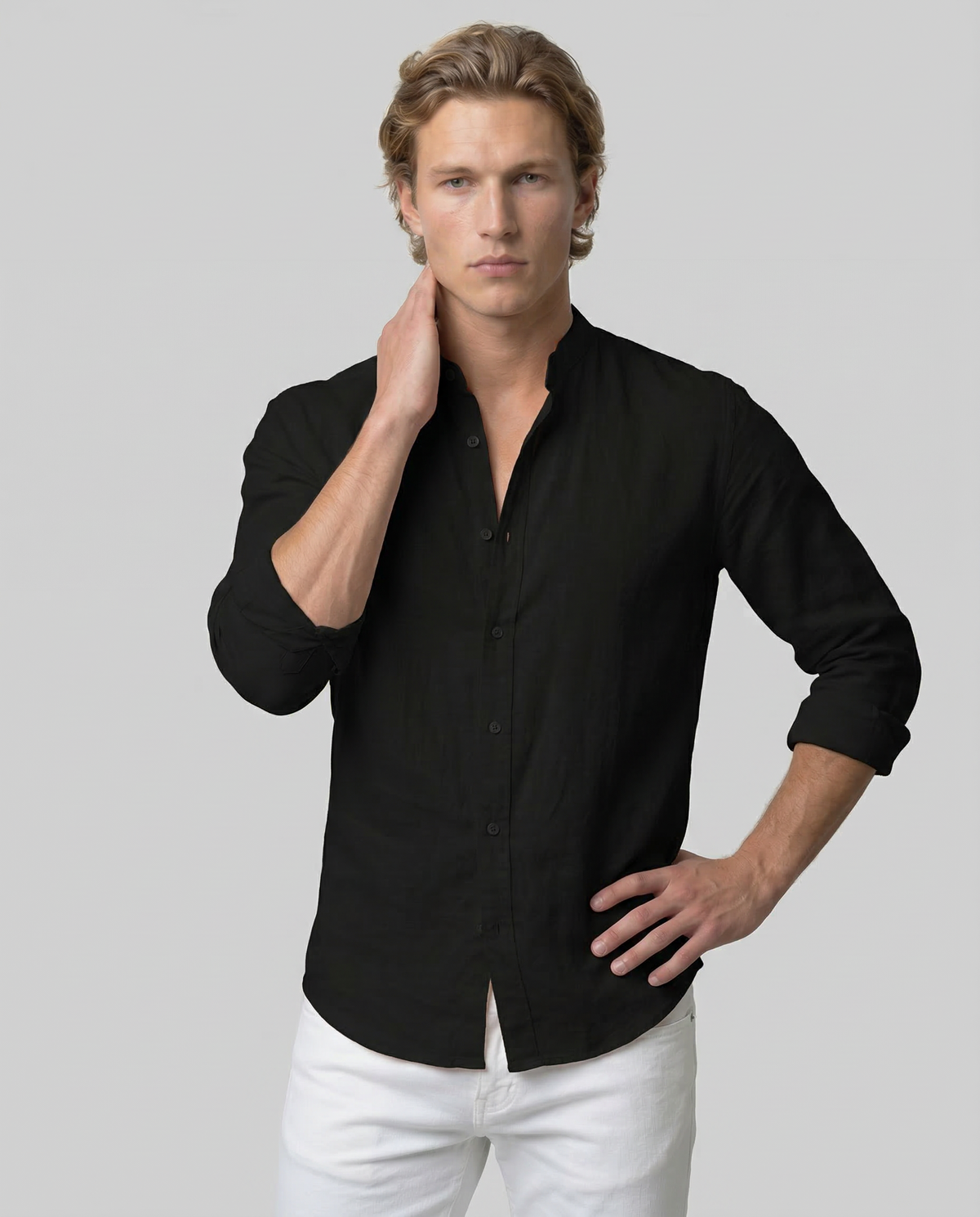 Camisa de lino transpirable