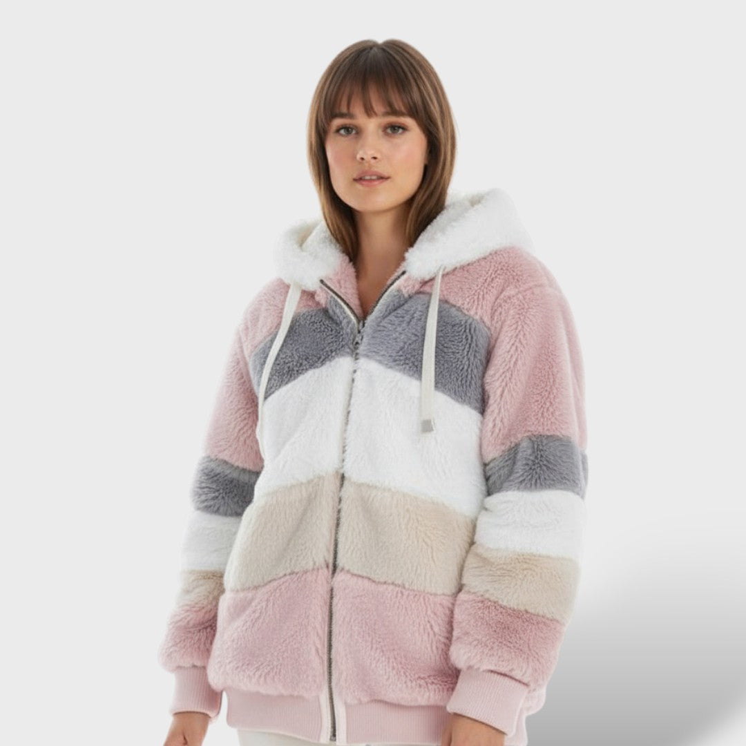 Chamarra de Invierno con Capucha y Cremallera para Mujer