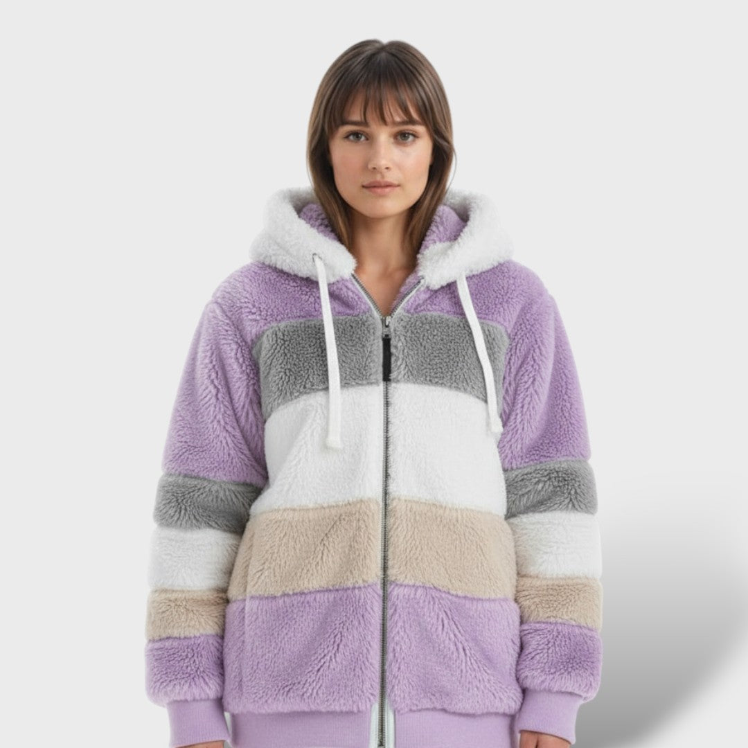 Chamarra de Invierno con Capucha y Cremallera para Mujer