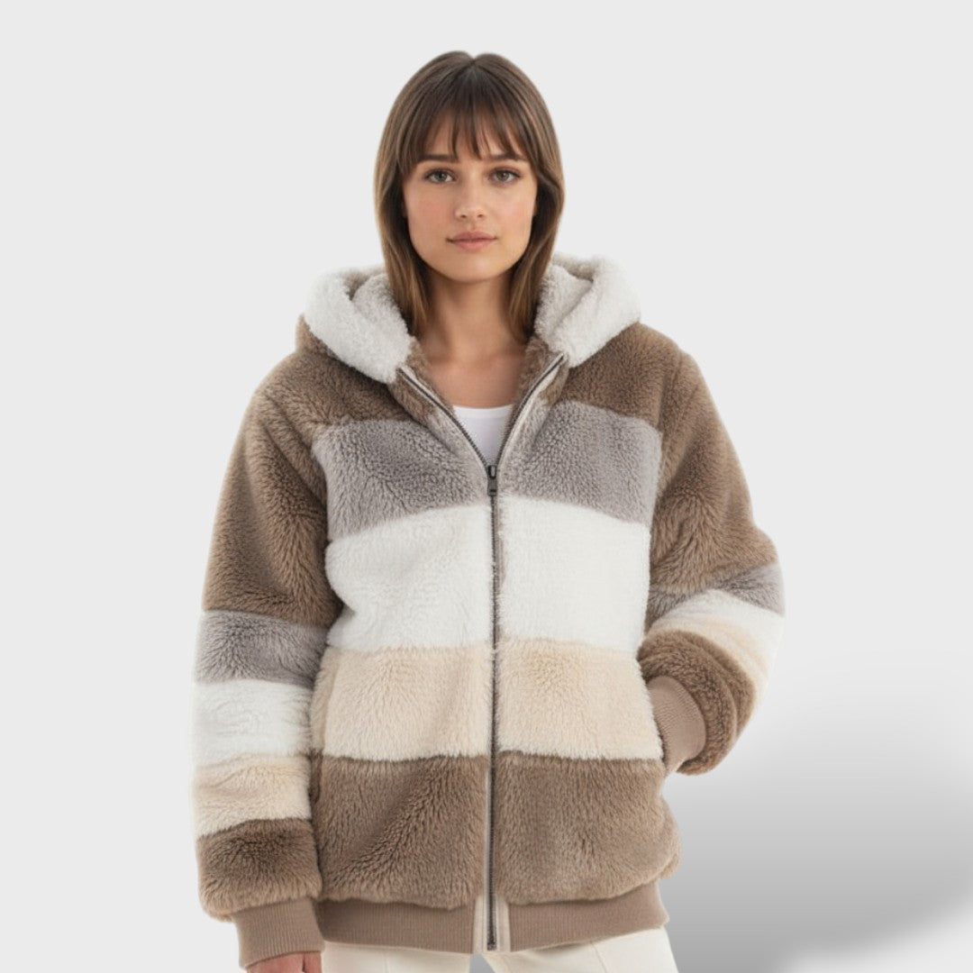 Chamarra de Invierno con Capucha y Cremallera para Mujer