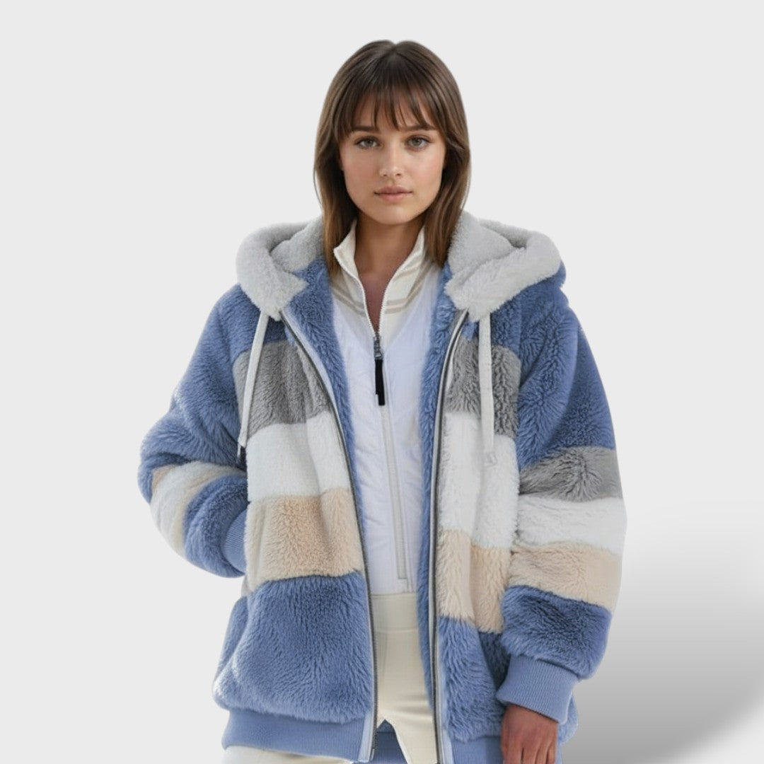Chamarra de Invierno con Capucha y Cremallera para Mujer