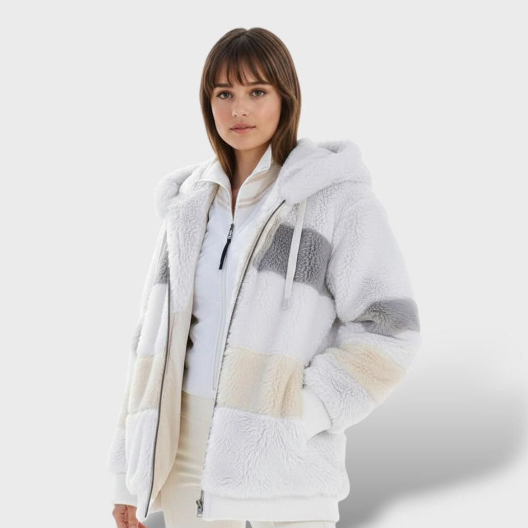 Chamarra de Invierno con Capucha y Cremallera para Mujer