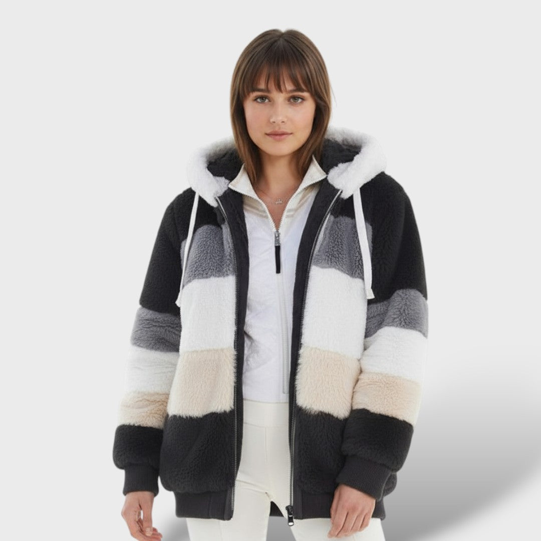 Chamarra de Invierno con Capucha y Cremallera para Mujer