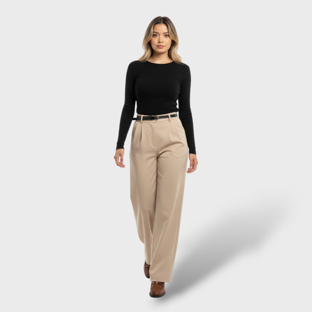Pantalón Sastrero Pierna Ancha Mujer