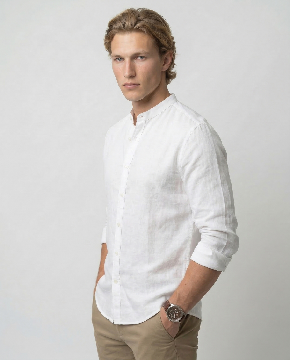 Camisa de lino transpirable