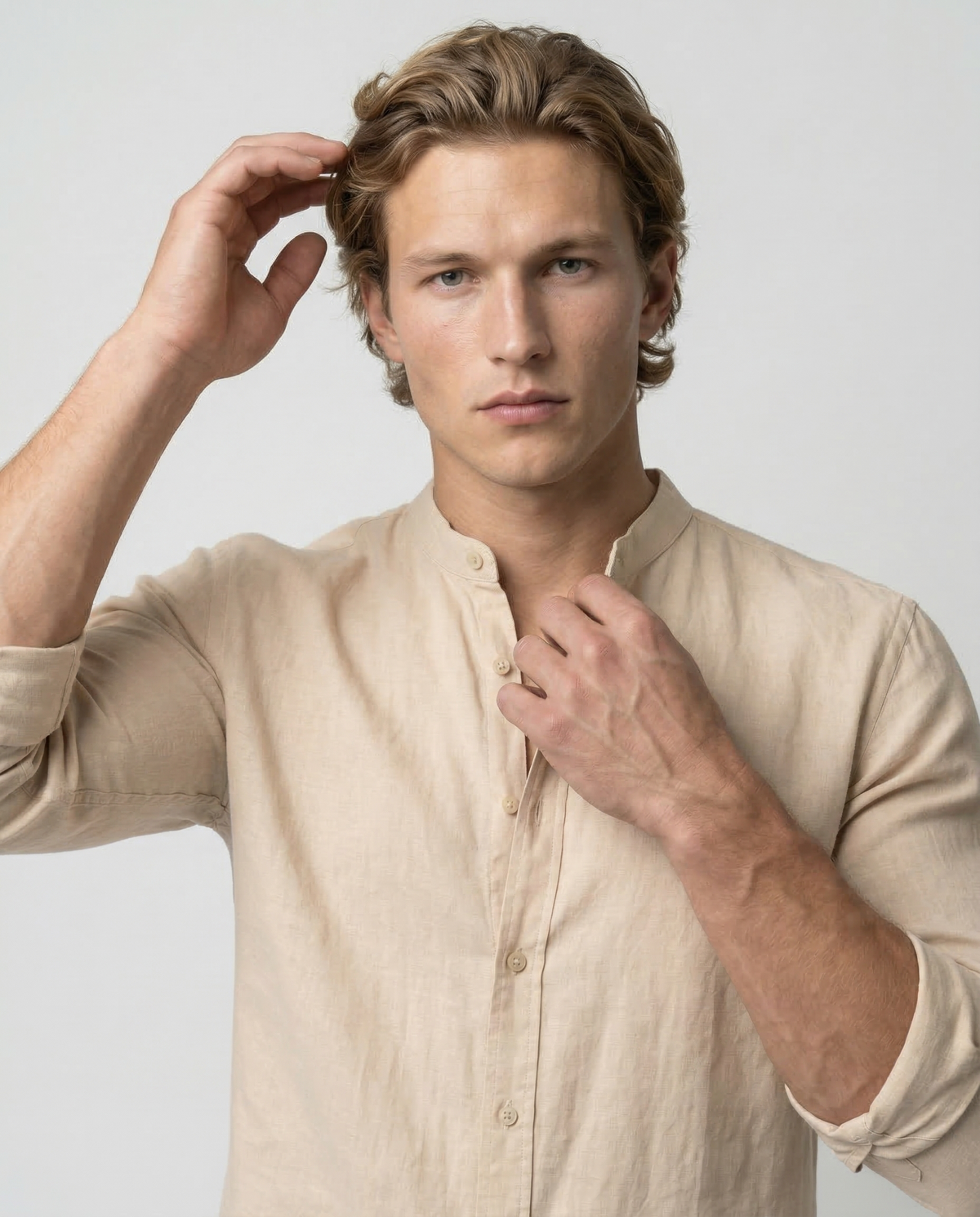 Camisa de lino transpirable