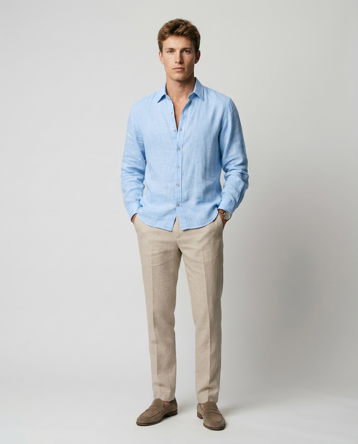 Camisa casual de lino