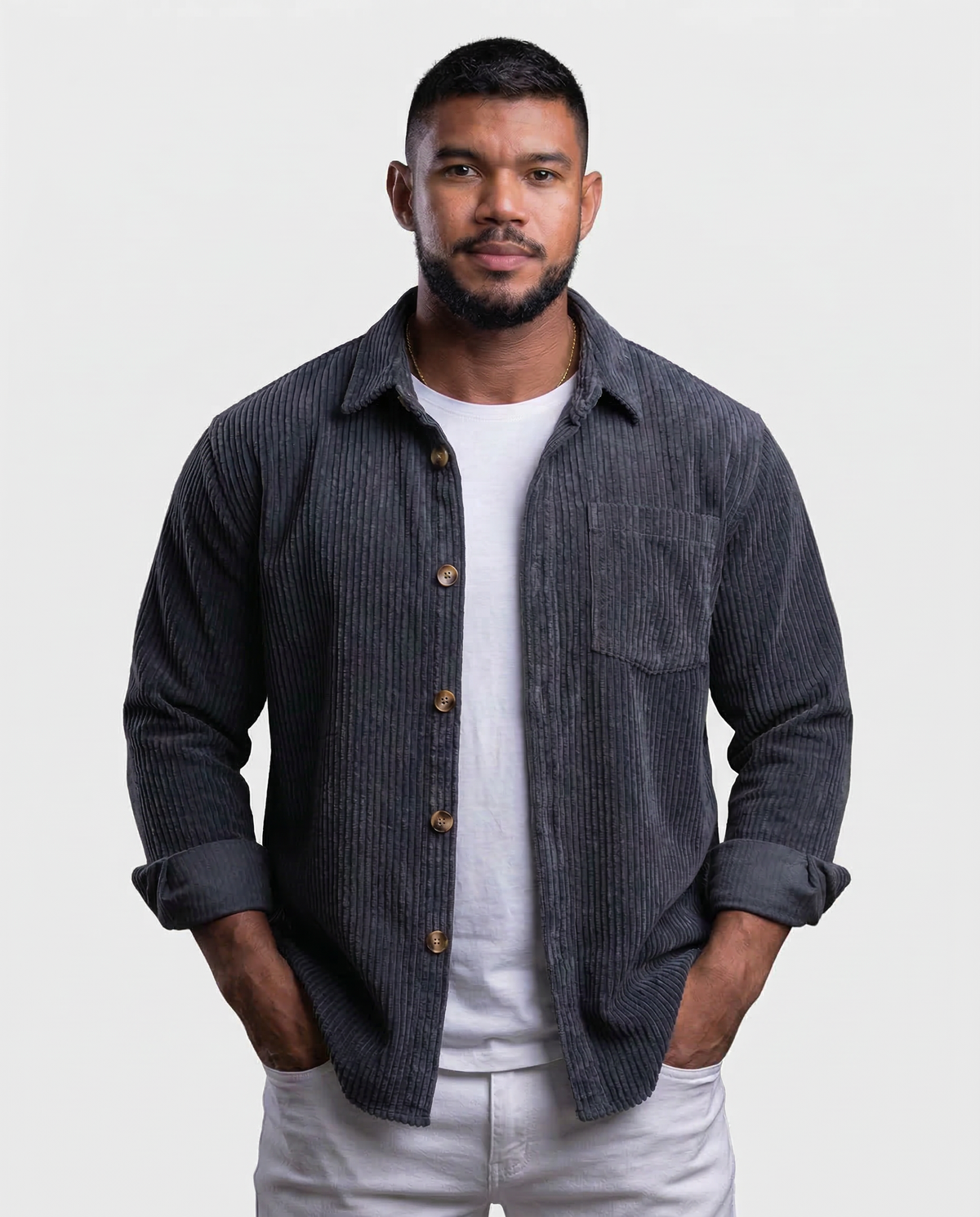 LONDON | Sobrecamisa de pana suave