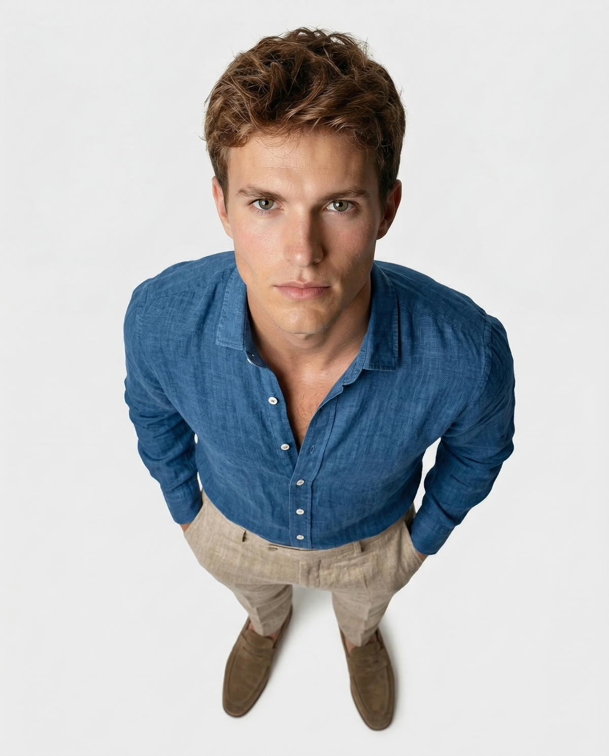 Camisa casual de lino