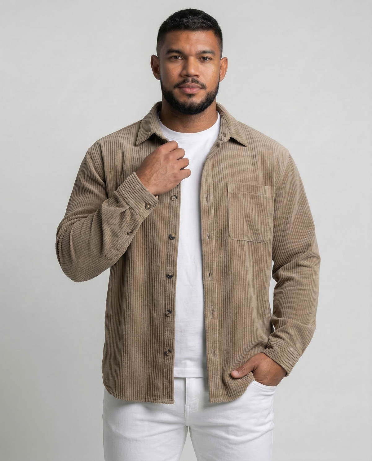 LONDON | Sobrecamisa de pana suave