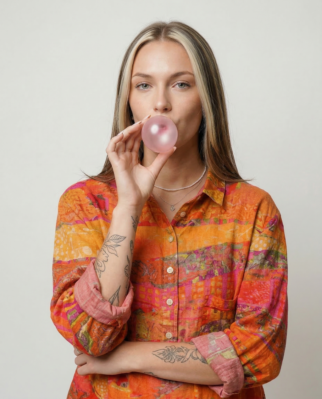 Vanessa – Camisa de lino estampada