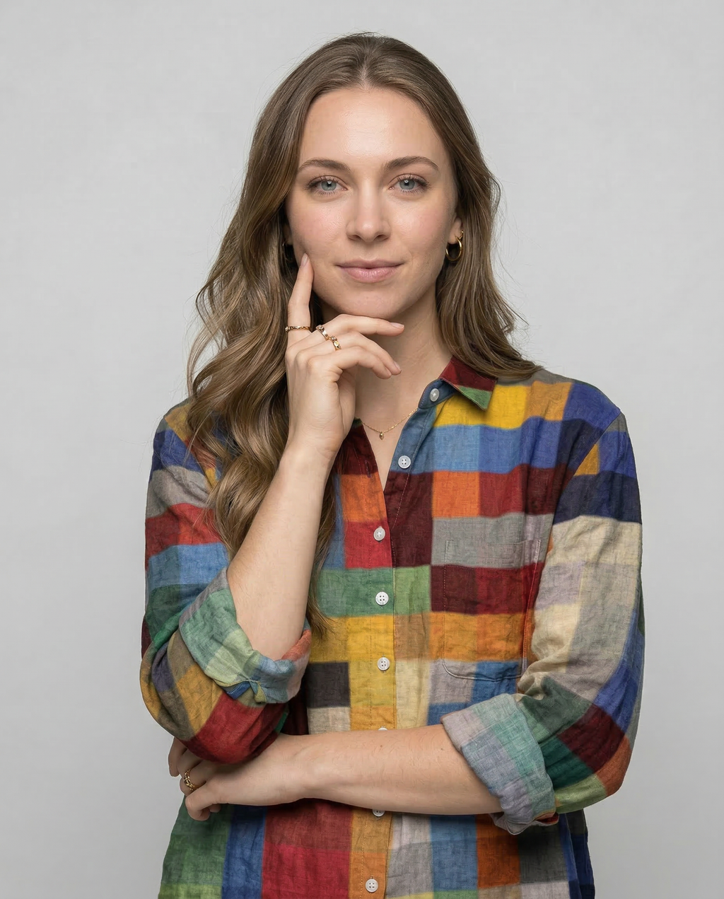 Mirella – Camisa de lino con estampado