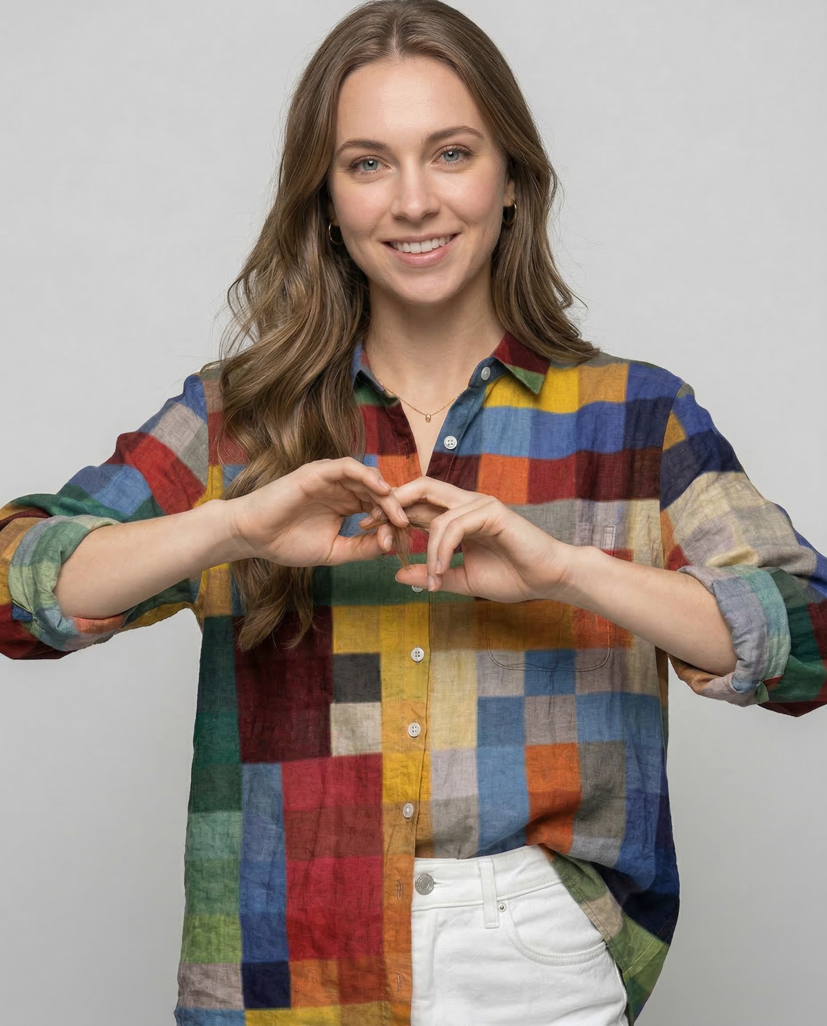 Mirella – Camisa de lino con estampado