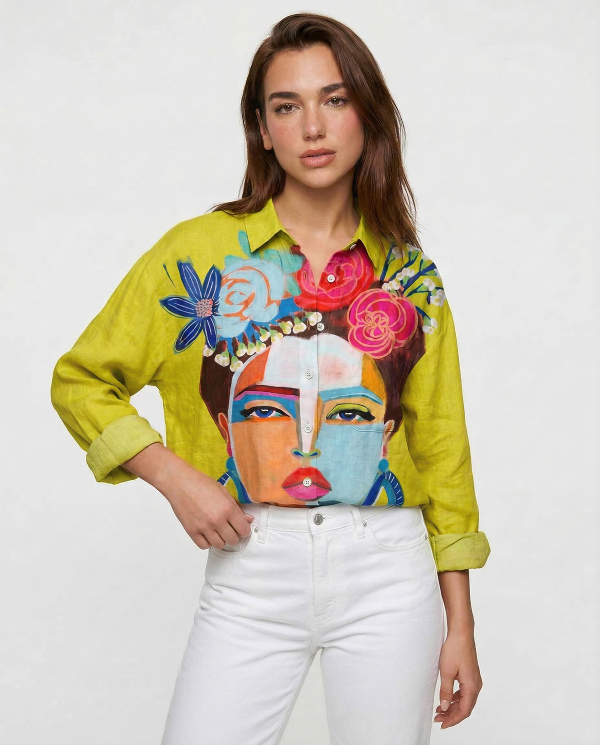 Margherita – Camisa de lino con estampado