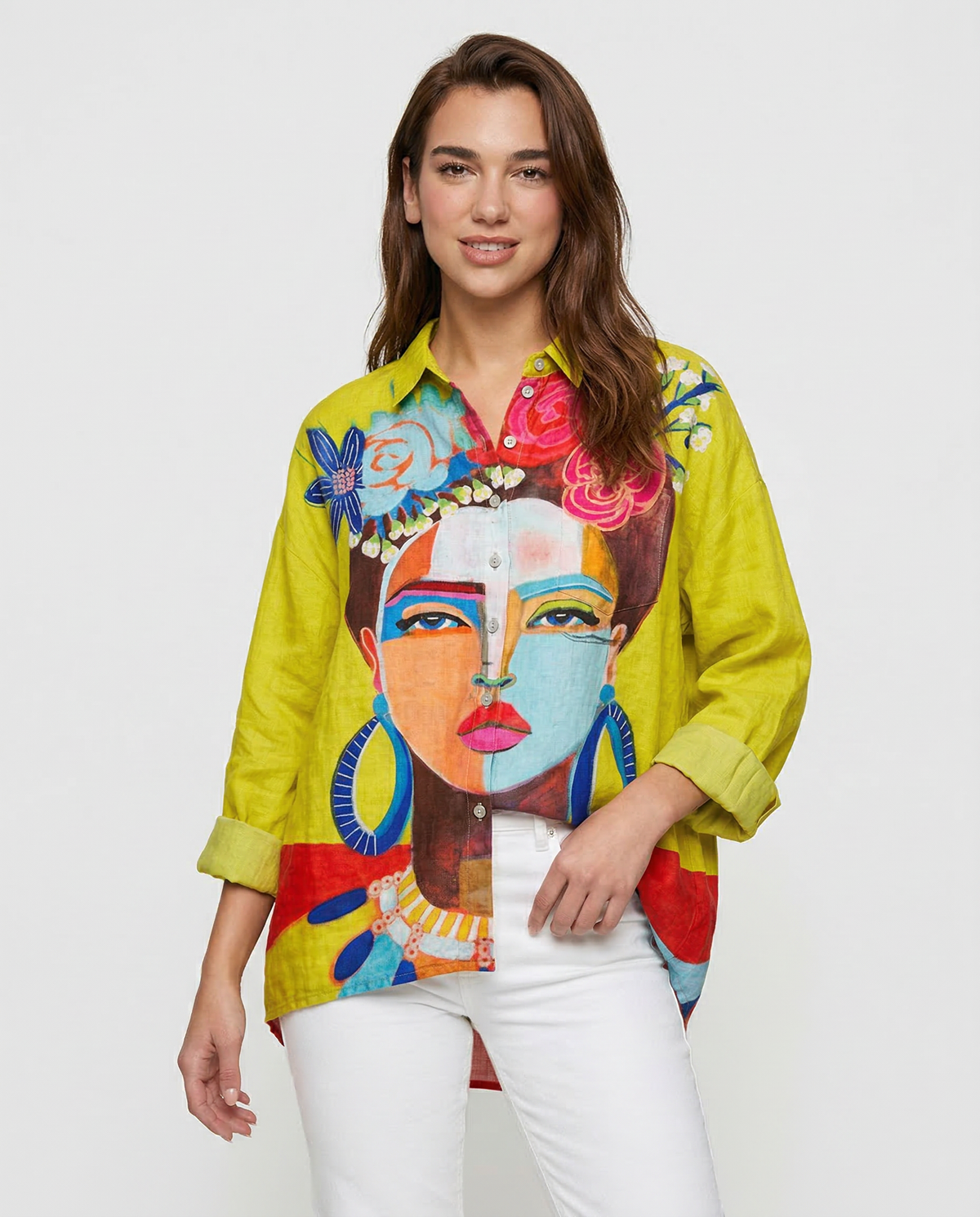 Margherita – Camisa de lino con estampado
